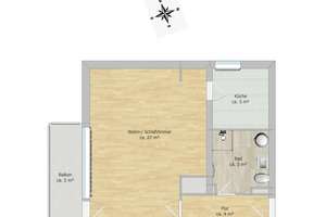 Wunderschönes 1-Zi.-Appartement in Schwabing-Freimann – Floriansmühlstraße 14, 80939 Obere Isarau, München – Vorschaubild 12