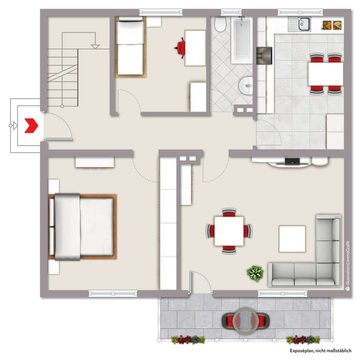 Grundriss, Erdgeschoss