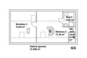 Dachgeschosswohnung über 2 Etagen mit Balkon und Parkett – 2 Bäder – Lohrstraße 26, 9113 Schloßchemnitz, Chemnitz – Vorschaubild 9