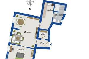 Renovierte und evtl. möblierte 2-Zimmer-Wohnung – Rothenburger Straße 151, 90439 Sankt Leonhard, Nürnberg – Vorschaubild 8