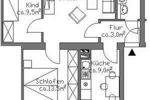 Tolle 2,5-Zimmer-Wohnung mit Tageslichtbad und Balkon – Sollingstr. 20, 30419 Hannover – Vorschaubild 2
