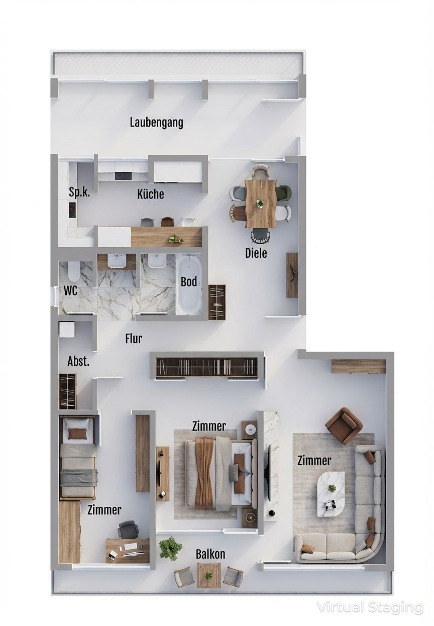 Helle 3,5-Zimmer-Wohnung mit Balkon in Ludwigsburg Grünbühl, Ludwigsburg Kreis – Bild 3