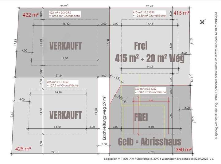 Variante - 4 Grundstücke +
