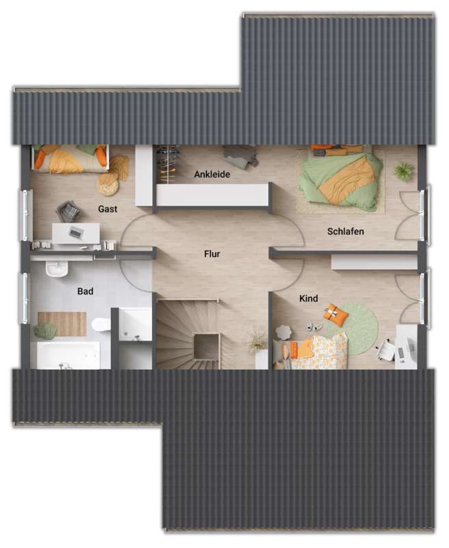 Grundrissbeispiel Obergeschoss