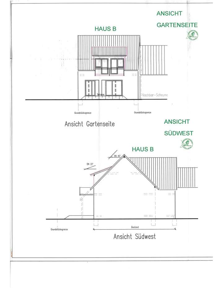 Haus B Gartenansicht