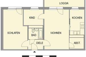 Geräumige 3-Raum-Wohnung mit Balkon in begrünter Wohnlage – Leipziger Str. 173, 9114 Borna-Heinersdorf, Chemnitz – Vorschaubild 5
