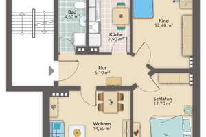 3-Zimmer-Wohnung mit Balkon und Dusche in Bremerhaven-Lehe! – Neue Straße 31, 27576 Lehe, Bremerhaven – Vorschaubild 7