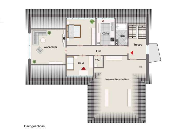 Raumaufteilung Dachgeschoss