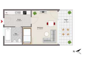 Bezugsfreies Apartment mit Südbalkon in zentraler Lage von Sendling-Westpark! – Die vollständige Adresse der Immobilie erhältst du vom Anbieter., 81369 Mittersendling, München – Vorschaubild 11