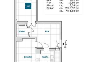 Wohnen in Elbnähe: 2-Zimmer-Altbau-Wohnung mit Balkon – Florian-Geyer-Str. 34, 1307 Johannstadt-Nord, Dresden – Vorschaubild 2