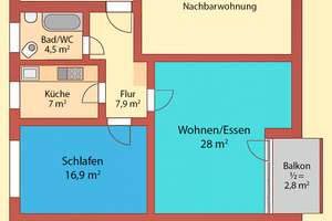 Attraktive, modernisierte 2-Zimmer-Wohnung mit Balkon im 3. OG in Ronhof / Kronach – Starenweg 78, 90765 Ronhof, Kronach, Fürth – Vorschaubild 22