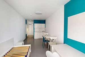 Für Studenten - Möbliertes 1-Zimmer-Apartment mit Einbauküche und kleiner Terrasse – Ederstraße 14, 60486 Bockenheim, Frankfurt am Main – Vorschaubild 3