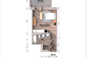 Charmante,moderne Einzimmerwohnung mit verglastem Balkon – Sarajevo- Ufer 24, 39106 Alte Neustadt, Magdeburg – Vorschaubild 13