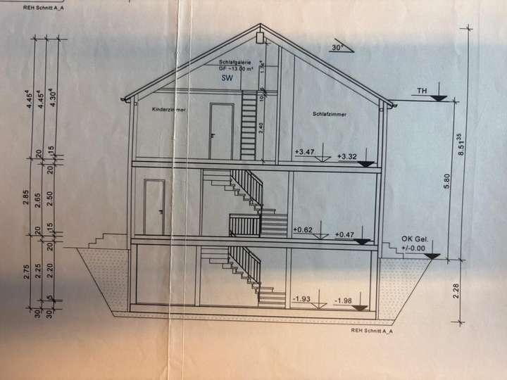 Seitenansicht Hausplan