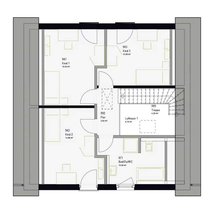 Grundriss Obergeschoss