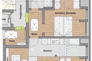 Sehr gepflegte 2-Zimmer-Wohnung im Dachgeschoss in München-Trudering – 81827 Waldtrudering, München – Vorschaubild 5