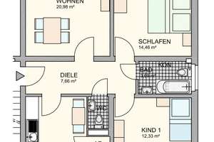 Gemütliche 3-Zimmer-Wohnung in zentraler Lage – Scheckenstr. 15, 45359 Bedingrade, Essen – Vorschaubild 5