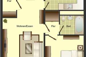 Demnächst frei! 2-Zimmer-Wohnung in Ratingen West – Otto-Hahn-Straße 2, 40880 West, Ratingen – Vorschaubild 2