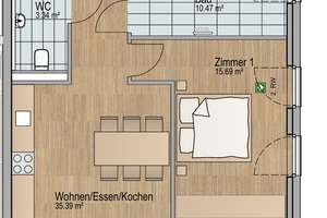 Toll geschnitten und komfortabel - 3 Zimmer - Wohnung auf ca. 100 m² in Biebrich! (WHG 12) – Rheingoldstrasse 1, 65203 Biebrich, Wiesbaden – Vorschaubild 7