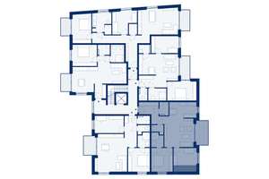 D08: Großzügige 3-Zimmerwohnung - Bad ensuite - Balkon zur Gartenseite – Villenstraße 4, 53129 Dottendorf, Bonn – Vorschaubild 2