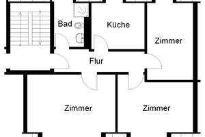 Reinkommen und Wohlfühlen: schöne, renovierte 3-Zi.-Wohnung mit Ausblick! – Dr.-Eckener-Str. 8, 49080 Kalkhügel, Osnabrück – Vorschaubild 2