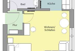 Nürnberg 1‑Zi‑Whg | Erstbezug | saniert & neu möbliert | U‑Bahn vor der Tür | Top Parkmöglichkeiten – Fürther Straße 320, 90429 Muggenhof, Nürnberg – Vorschaubild 5