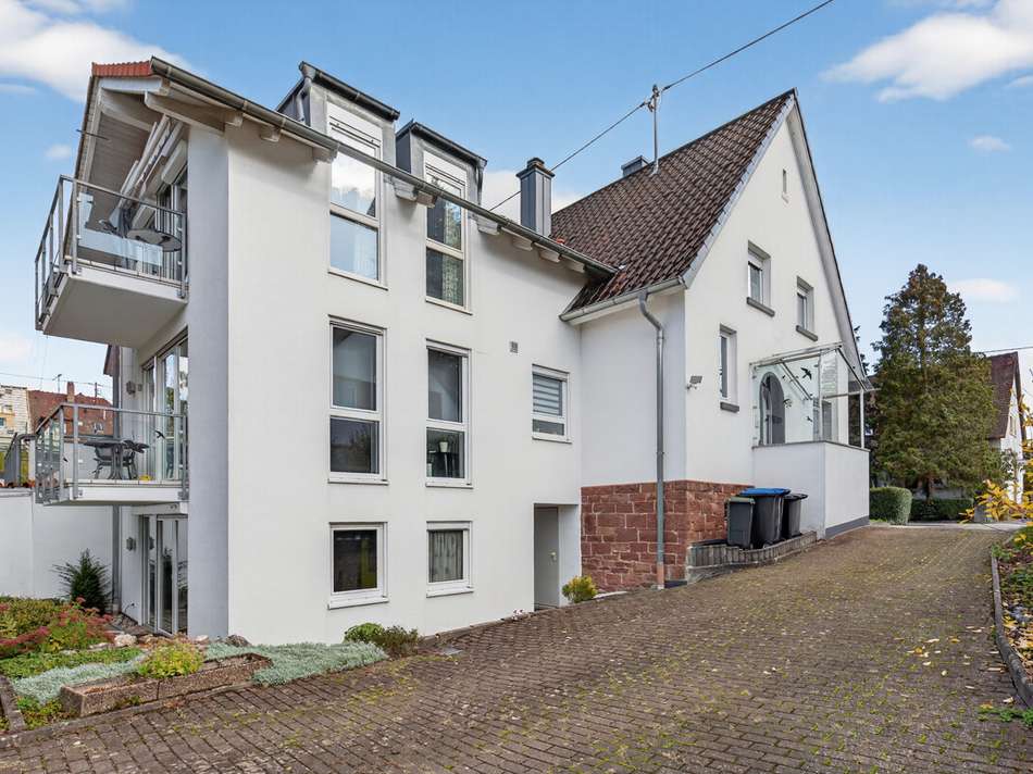 Haus Seitenansicht auf die Str