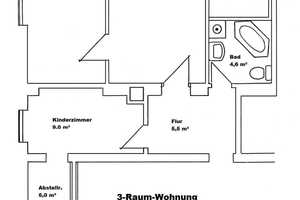 WOHNUNG IST RESERVIERT - Helle und sonnige 3-Raum-Wohnung zu vermieten – Hainsberger Straße 10 b, 1159 Dresden – Vorschaubild 1