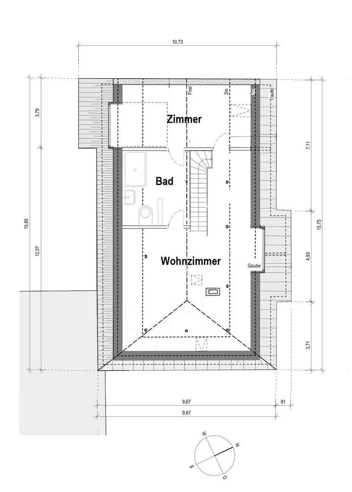 Grundriss Dachgeschoss (ohne G