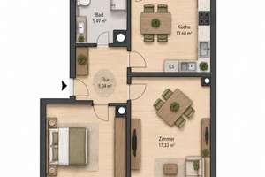2-Zimmer-Wohnung mit Balkon in attraktiver Lage - Erstbezug nach umfassender Renovierung – Die vollständige Adresse der Immobilie erhältst du vom Anbieter., 30453 Limmer, Hannover – Vorschaubild 3