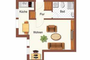 Stilvolle 1-Zimmer-Wohnung mit Einbauküche im Wunderburgpark zu verkaufen! Keine Käuferprovision! – Oldenburg (Oldenburg) – Vorschaubild 2