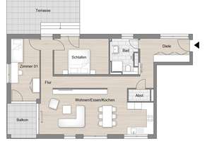 3-Zimmer-Wohnung | mit Terrasse und Gartenanteil – Teichstr. 16, 70186 Gablenberg, Stuttgart – Vorschaubild 5