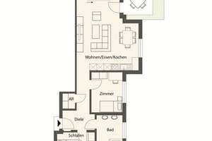 - Schöner Blick ins Grüne - Sonnige, moderne 3-Zimmer-Wohnung  – Die vollständige Adresse der Immobilie erhältst du vom Anbieter., 70563 Rosental, Stuttgart – Vorschaubild 7