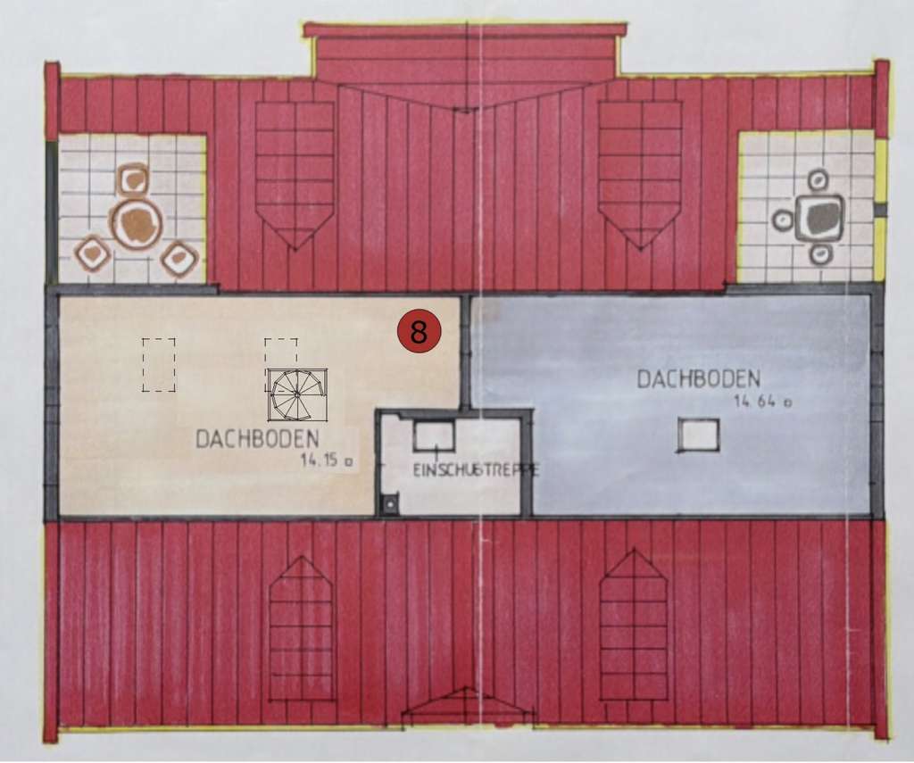 Immobilie in Kist - Charmante Dachgeschosswohnung mit Studio, Loggia, Garage und Stellplatz in Kist - Bild 1