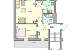 Provisionsfrei - 2 Zimmerwohnung mit 2 Balkonen in Stuttgart-Fasanenhof – Freytagweg 11, 70565 Fasanenhof, Stuttgart – Vorschaubild 2