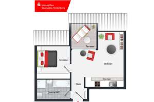 Freundliche vermietete Dachgeschosswohnung mit Loggia in HD-Weststadt – Die vollständige Adresse der Immobilie erhältst du vom Anbieter., 69115 Weststadt, Heidelberg – Vorschaubild 10
