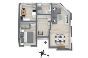 Über den Dächern des Blumenplatzes – Modernisierte 2-Zimmer-Wohnung mit Einbauküche – Die vollständige Adresse der Immobilie erhältst du vom Anbieter., 47798 Stadtmitte, Krefeld – Vorschaubild 11