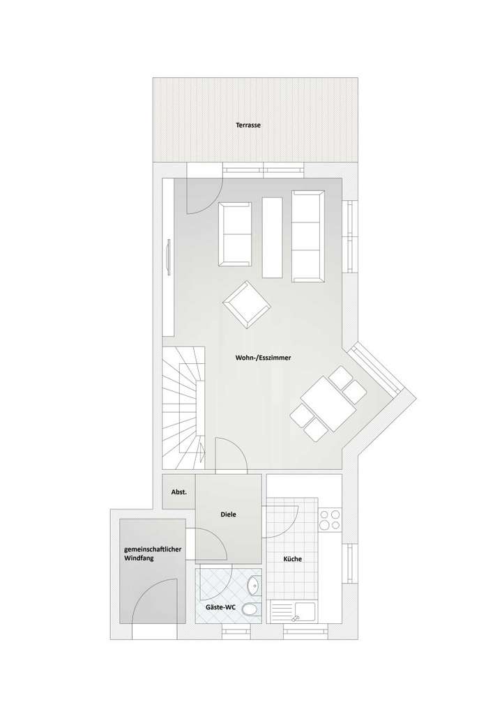 Endreihenhaus  Erdgeschoss