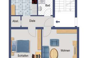 *Kapitalanlage!* Sonnige 2,5-Raum Wohnung in ruhiger und grüner Lage in Garath! Provisionsfrei! – Reinhold-Schneider-Straße 89, 40595 Garath, Düsseldorf – Vorschaubild 9