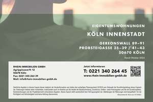 Lichtdurchflutete 2-Zimmer-Wohnung mit Terrasse und Domblick! WE 38 – Probsteigasse 41-43, 50670 Altstadt/Nord, Köln – Vorschaubild 12