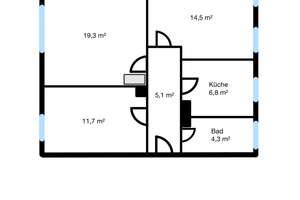 Stilvoll modernisiert: 3-Zimmer-Wohnung in Schoppershof – Die vollständige Adresse der Immobilie erhältst du vom Anbieter., 90491 Schoppershof, Nürnberg – Vorschaubild 2