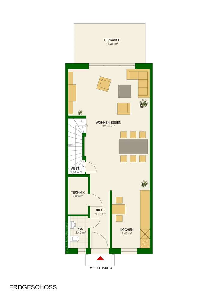 Grundrisse EG Mittelhaus