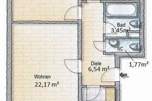 Gepflegte 3-Zimmer-Wohnung mit Balkon in KA-Hagsfeld – Hallesche Allee 4, 76139 Hagsfeld, Karlsruhe – Vorschaubild 13