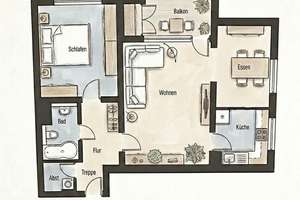 Frisch sanierte 2,5 Zimmer Wohnung mit Balkon im 4. OG – Pforzheim-Haidach