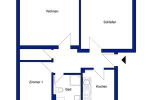 Moderne 3-Zimmer-Wohnung mit Loggia und Duschbad – Ilmenaustr. 20, 38448 Teichbreite, Wolfsburg – Vorschaubild 3