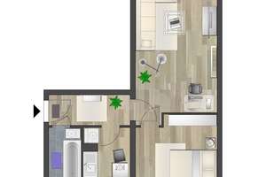 Schöne Pärchenwohnung mit Balkon – Yorckstr. 42c, 9130 Yorckgebiet, Chemnitz – Vorschaubild 6