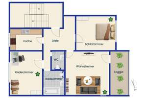 Bezugsfreie 3-Zimmer-Wohnung mit Balkon, Gäste-WC und Tiefgaragen-Stellplatz in Lichterfelde Süd – Die vollständige Adresse der Immobilie erhältst du vom Anbieter., 12207 Lichterfelde, Berlin – Vorschaubild 16