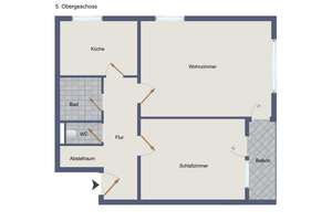 Freie 2-Zimmer-Wohnung mit Balkon im 5. Obergeschoss!  – Die vollständige Adresse der Immobilie erhältst du vom Anbieter., 70378 Mönchfeld, Stuttgart – Vorschaubild 17