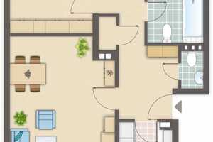 top aufgeteilte 3-Zimmer-Wohnung mit Balkon in ruhigem 8-Familienhaus – Kolberger Str. 4, 52078 Aachen – Vorschaubild 1