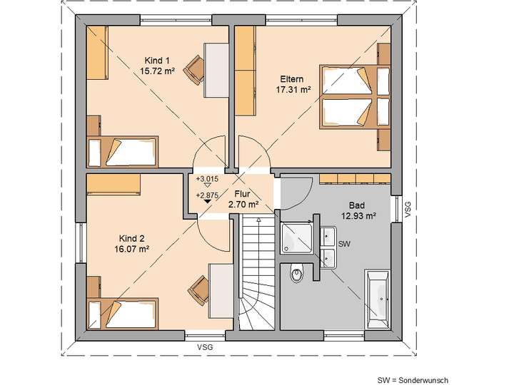 Grundriss Obergeschoss